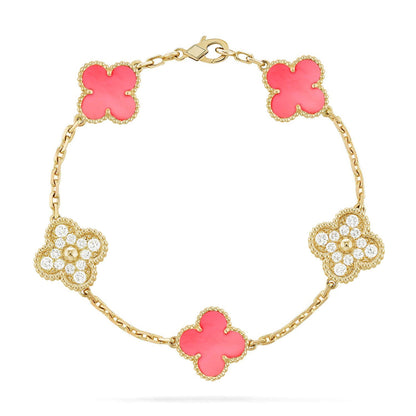 [Rani Jewelry] CLOVER 5 MOTIFS  PINK MOP BRACELET COLLECTION