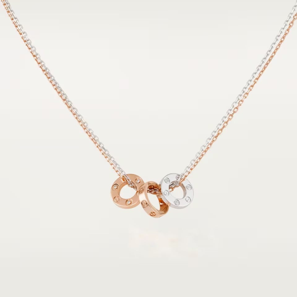 [Rani Jewelry] LOVE 6 DIAMOND PENDANT NECKLACE