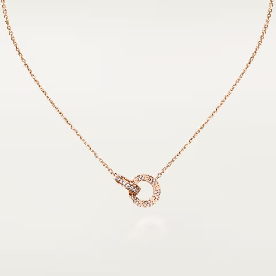 [Rani Jewelry] LOVE  FULL DIAMOND PENDANT NECKLACE