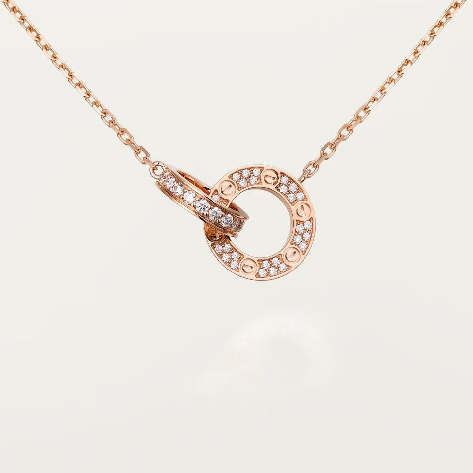 [Rani Jewelry] LOVE  FULL DIAMOND PENDANT NECKLACE