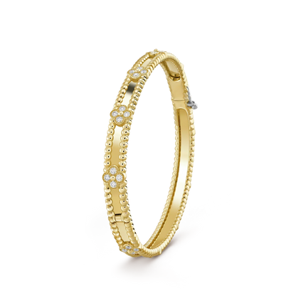 [Rani Jewelry]CLOVER BRACELET 4MM DIAMONDS