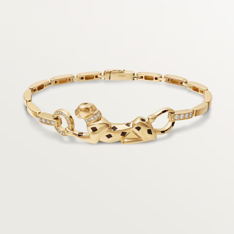 [Rani Jewelry] PANTHERE HALF DIAMOND ON CHAIN BRACELET