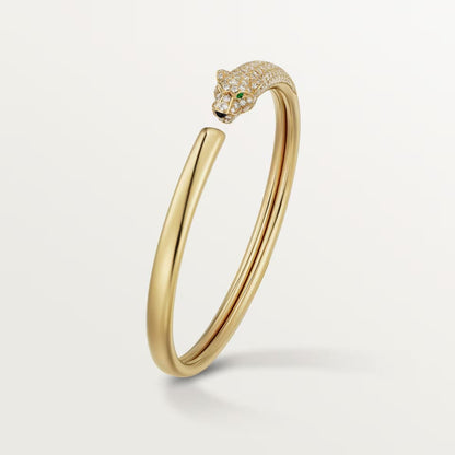 [Rani Jewelry] PANTHERE HALF DIAMOND OPEN BRACELET