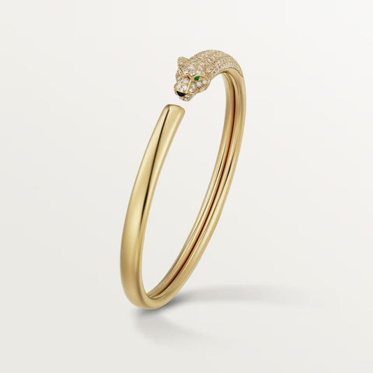[Rani Jewelry] PANTHERE HALF DIAMOND OPEN BRACELET