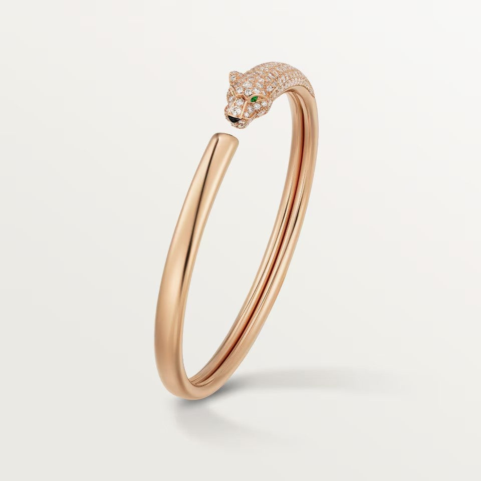 [Rani Jewelry] PANTHERE HALF DIAMOND OPEN BRACELET