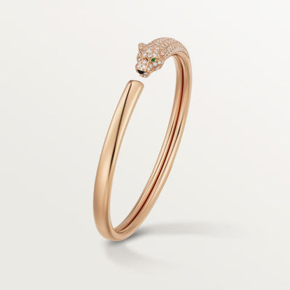 [Rani Jewelry] PANTHERE HALF DIAMOND OPEN BRACELET