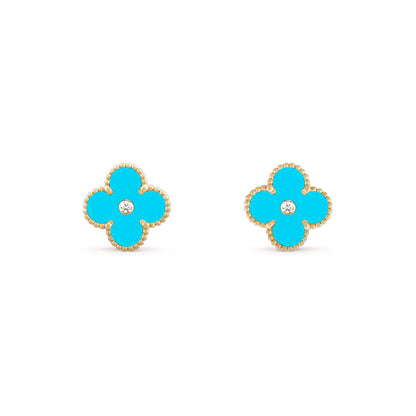 [Rani Jewelry]CLOVER  15MM DIAMOND EARRINGS COLLECTION