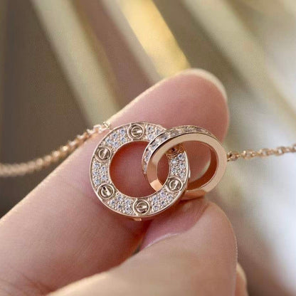 [Rani Jewelry] LOVE  FULL DIAMOND PENDANT NECKLACE