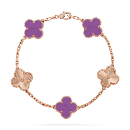 [Rani Jewelry] CLOVER 5 MOTIF VIOLET BRACELET COLLECTION