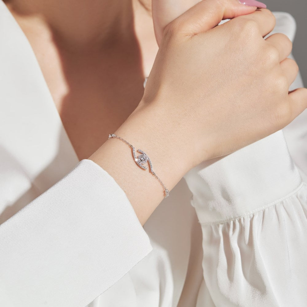 [Rani Jewelry]Lucky Eye Pave-Set Diamond Bracelet