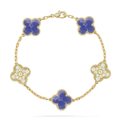 [Rani Jewelry]CLOVER 5 MOTIF BLUE VEINS BRACELET COLLECTION