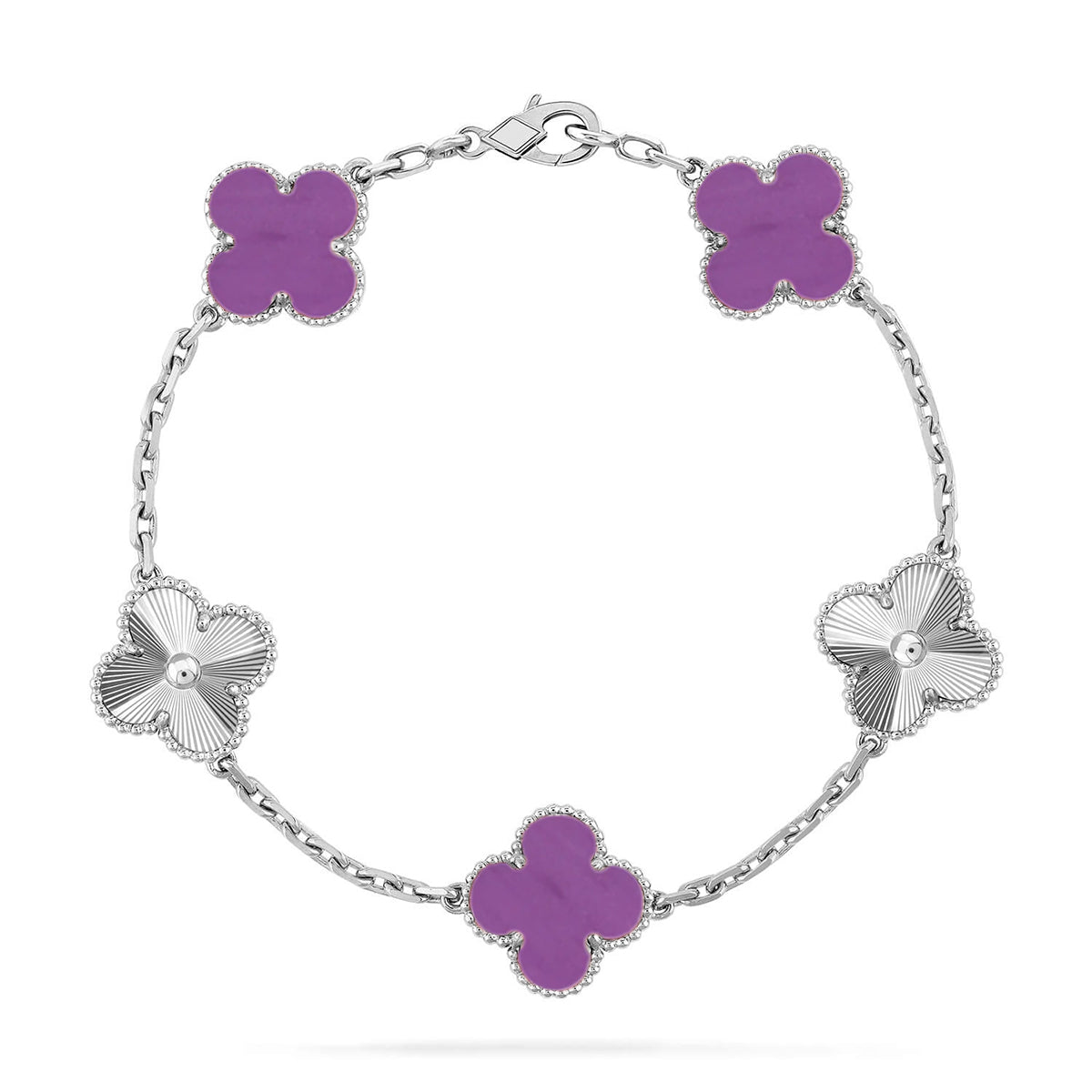 [Rani Jewelry] CLOVER 5 MOTIF VIOLET BRACELET COLLECTION