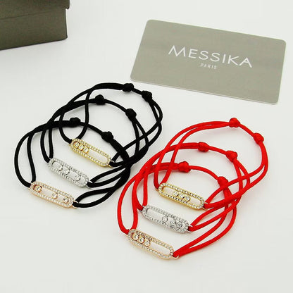 [Rani Jewelry]Messika Care(s) pink cord pavé bracelet