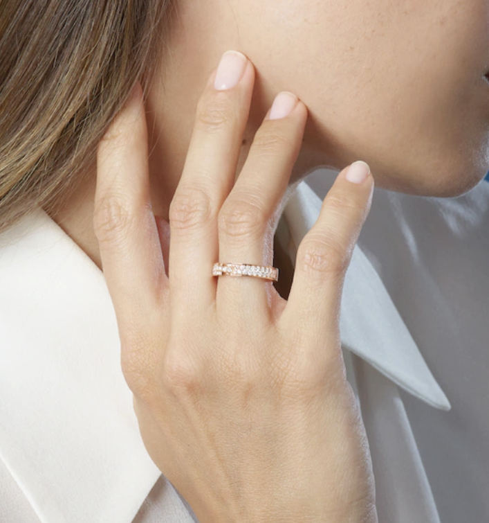 [Rani Jewelry]ALLIANCE LIENS VIDENCE PAVED DIAMOND 4MM RING
