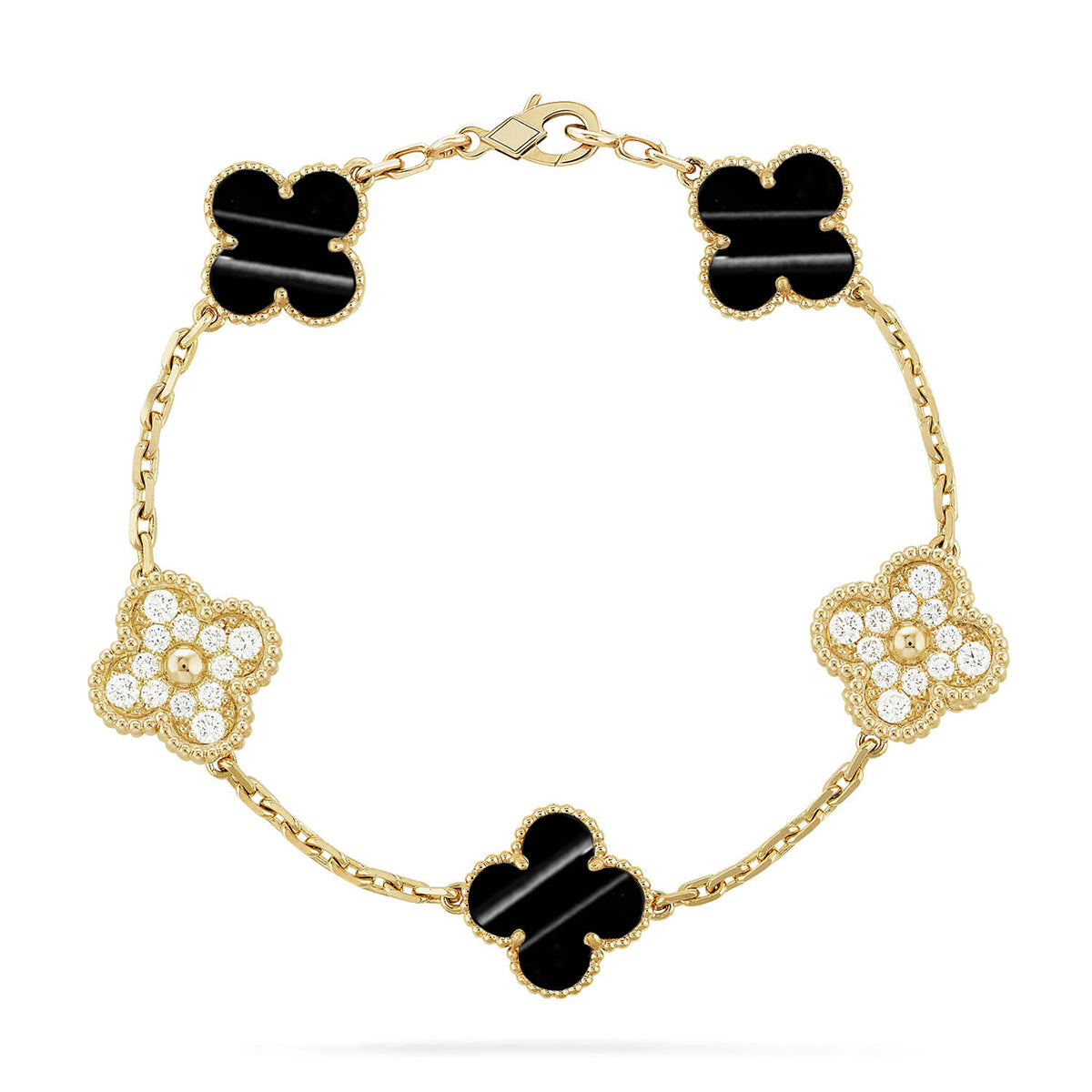 [Rani Jewelry] CLOVER 5 MOTIF PULSAR STONE BRACELET COLLECTION