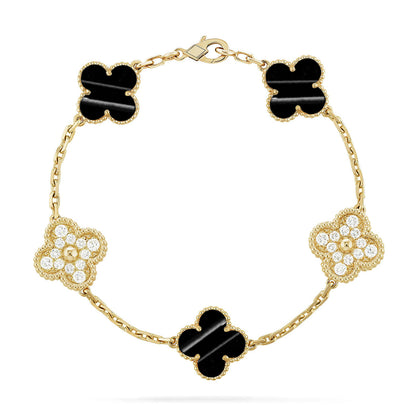 [Rani Jewelry] CLOVER 5 MOTIF PULSAR STONE BRACELET COLLECTION
