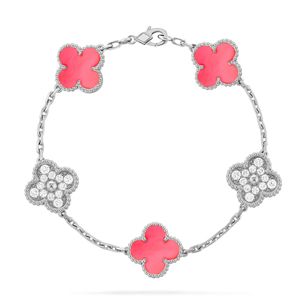 [Rani Jewelry] CLOVER 5 MOTIFS  PINK MOP BRACELET COLLECTION