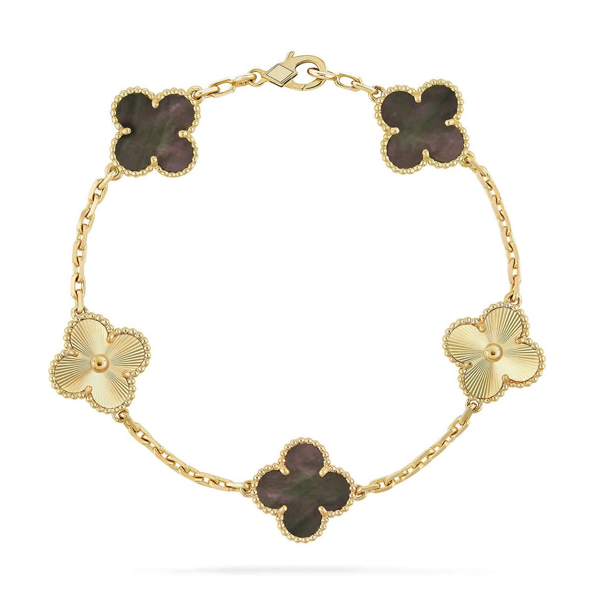 [Rani Jewelry] CLOVER 5 MOTIF GRAY MOP BRACELET COLLECTION