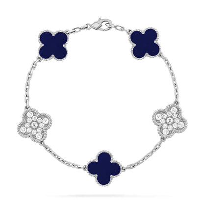 [Rani Jewelry]CLOVER 5 MOTIF LAPIS LAZULI BRACELET COLLECTION