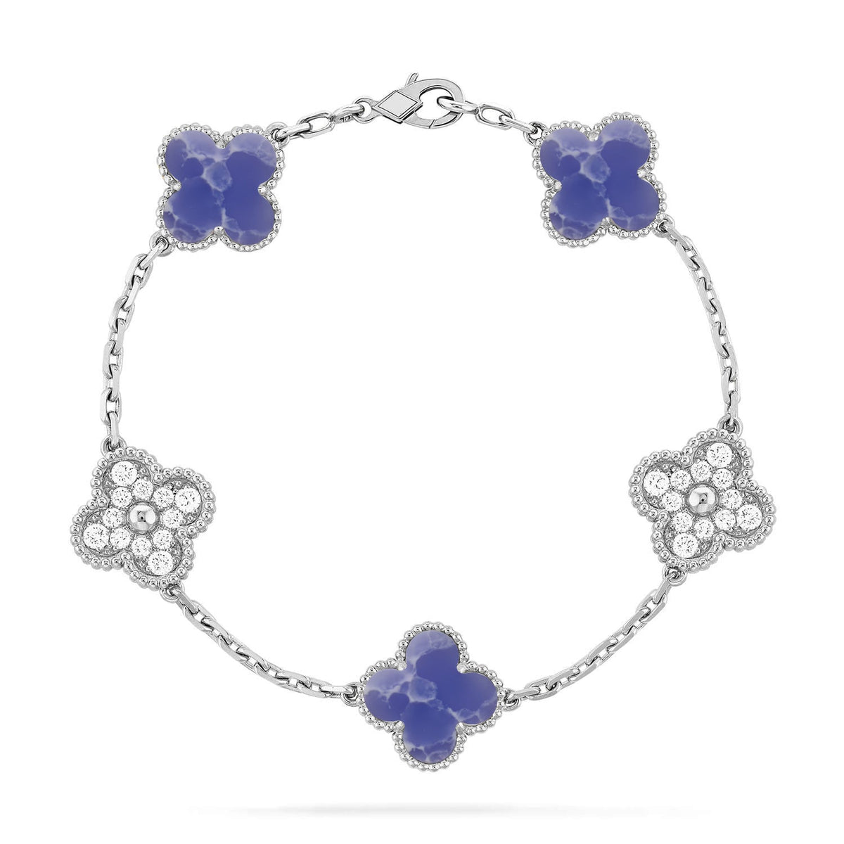 [Rani Jewelry]CLOVER 5 MOTIF BLUE VEINS BRACELET COLLECTION