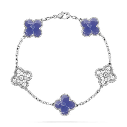 [Rani Jewelry]CLOVER 5 MOTIF BLUE VEINS BRACELET COLLECTION