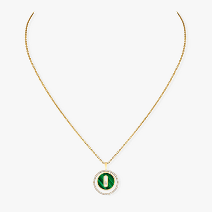 [Rani Jewelry]LUCKY MOVE 1 DIAMOND MALACHITE GOLD DIAMOND NECKLACE