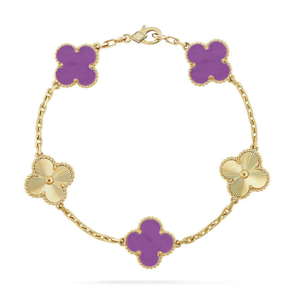 [Rani Jewelry] CLOVER 5 MOTIF VIOLET BRACELET COLLECTION