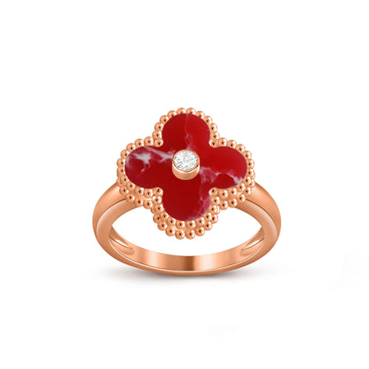 [Rani Jewelry]CLOVER DIAMOND RING ROSE GOLD COLLECTION
