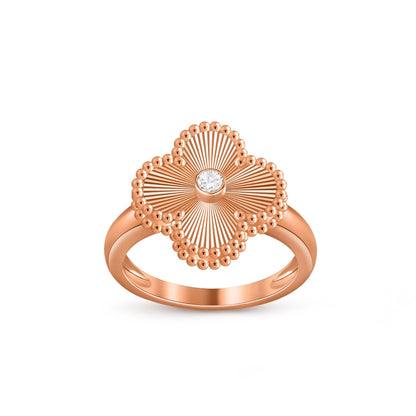 [Rani Jewelry]CLOVER DIAMOND RING ROSE GOLD COLLECTION