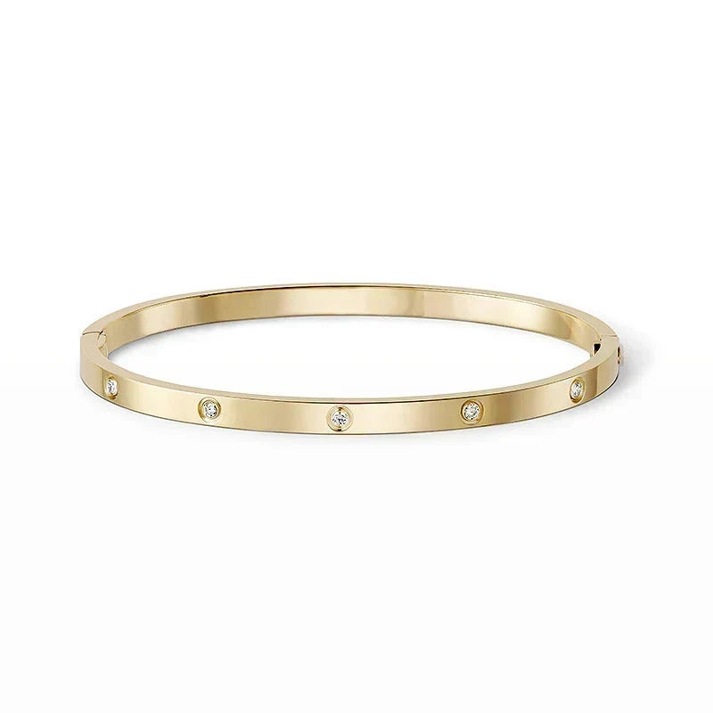 [Rani Jewelry] JUSTE Diamond & LOVE Diamond Bracelet Stack Set