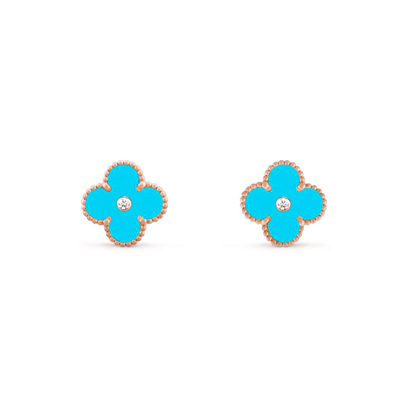 [Rani Jewelry]CLOVER  15MM DIAMOND EARRINGS COLLECTION