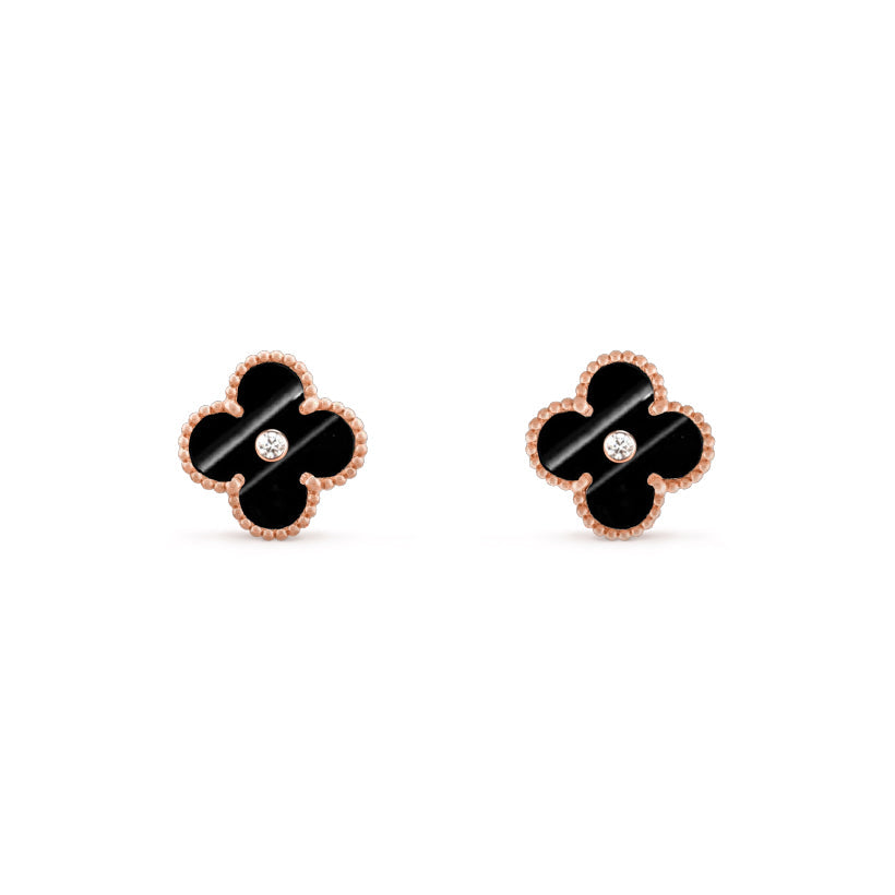 [Rani Jewelry]CLOVER  15MM DIAMOND EARRINGS COLLECTION