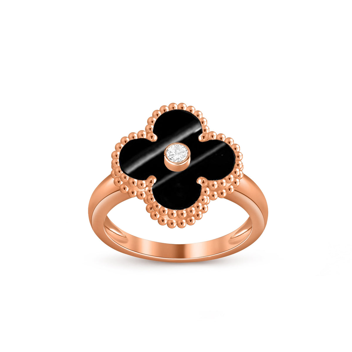 [Rani Jewelry]CLOVER DIAMOND RING ROSE GOLD COLLECTION