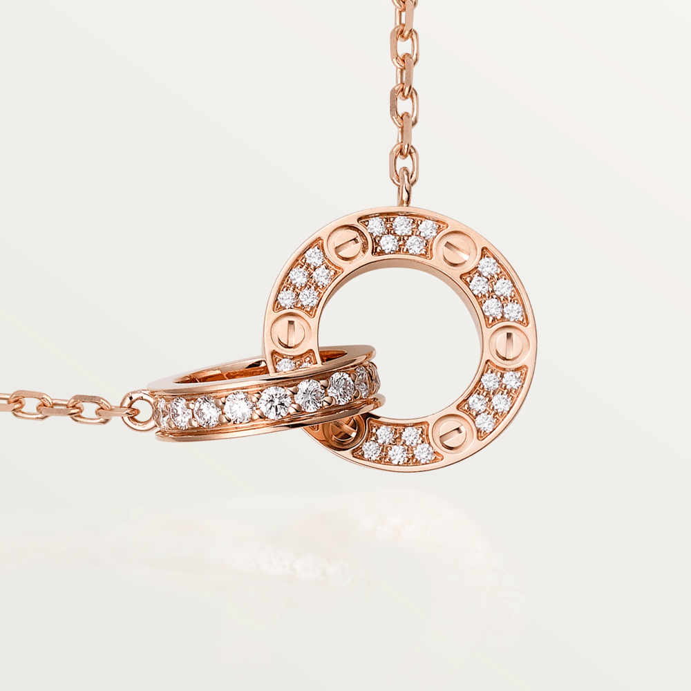 [Rani Jewelry] LOVE  FULL DIAMOND PENDANT NECKLACE