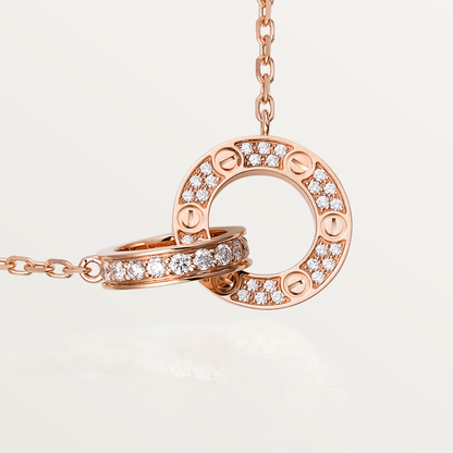 [Rani Jewelry] LOVE  FULL DIAMOND PENDANT NECKLACE