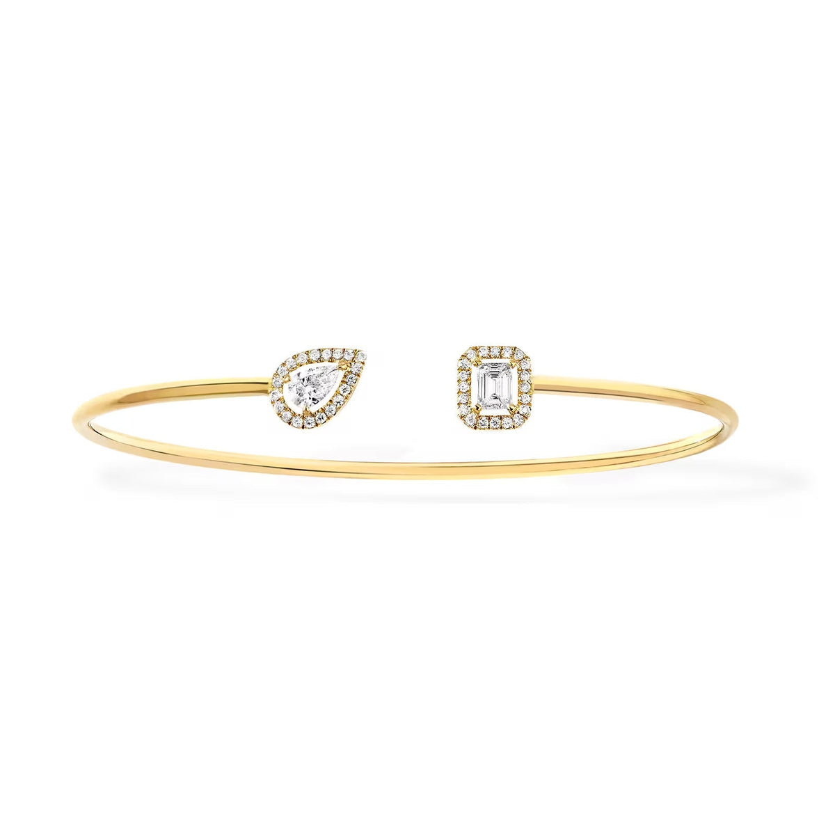 [Rani Jewelry]JONC FLEX MY TWIN TOI & MOI SILVER DIAMOND BRACELET