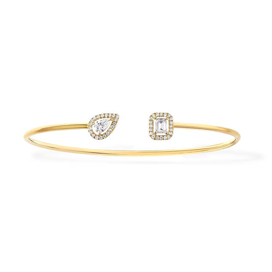 [Rani Jewelry]JONC FLEX MY TWIN TOI & MOI SILVER DIAMOND BRACELET
