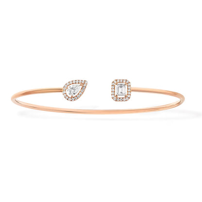 [Rani Jewelry]JONC FLEX MY TWIN TOI & MOI SILVER DIAMOND BRACELET