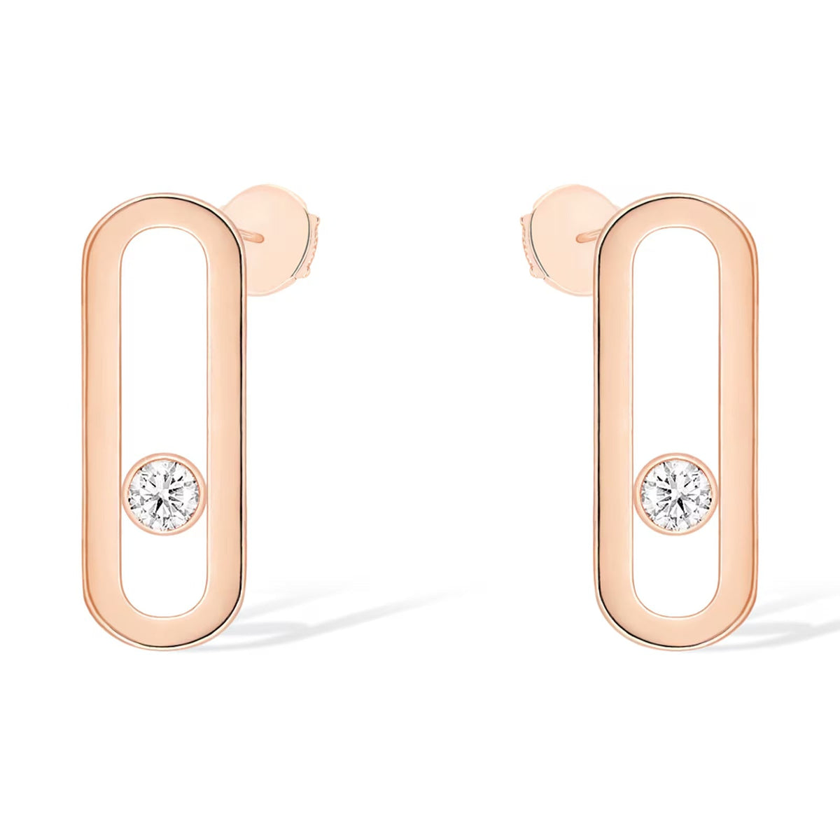 [Rani Jewelry]MOVE UNO SMALL 1 DIAMOND EARRINGS
