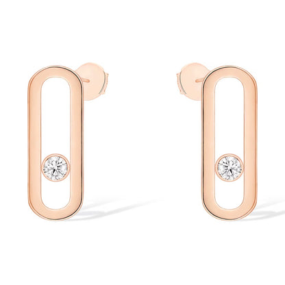 [Rani Jewelry]MOVE UNO SMALL 1 DIAMOND EARRINGS