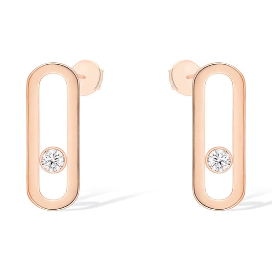 [Rani Jewelry]MOVE UNO SMALL 1 DIAMOND EARRINGS