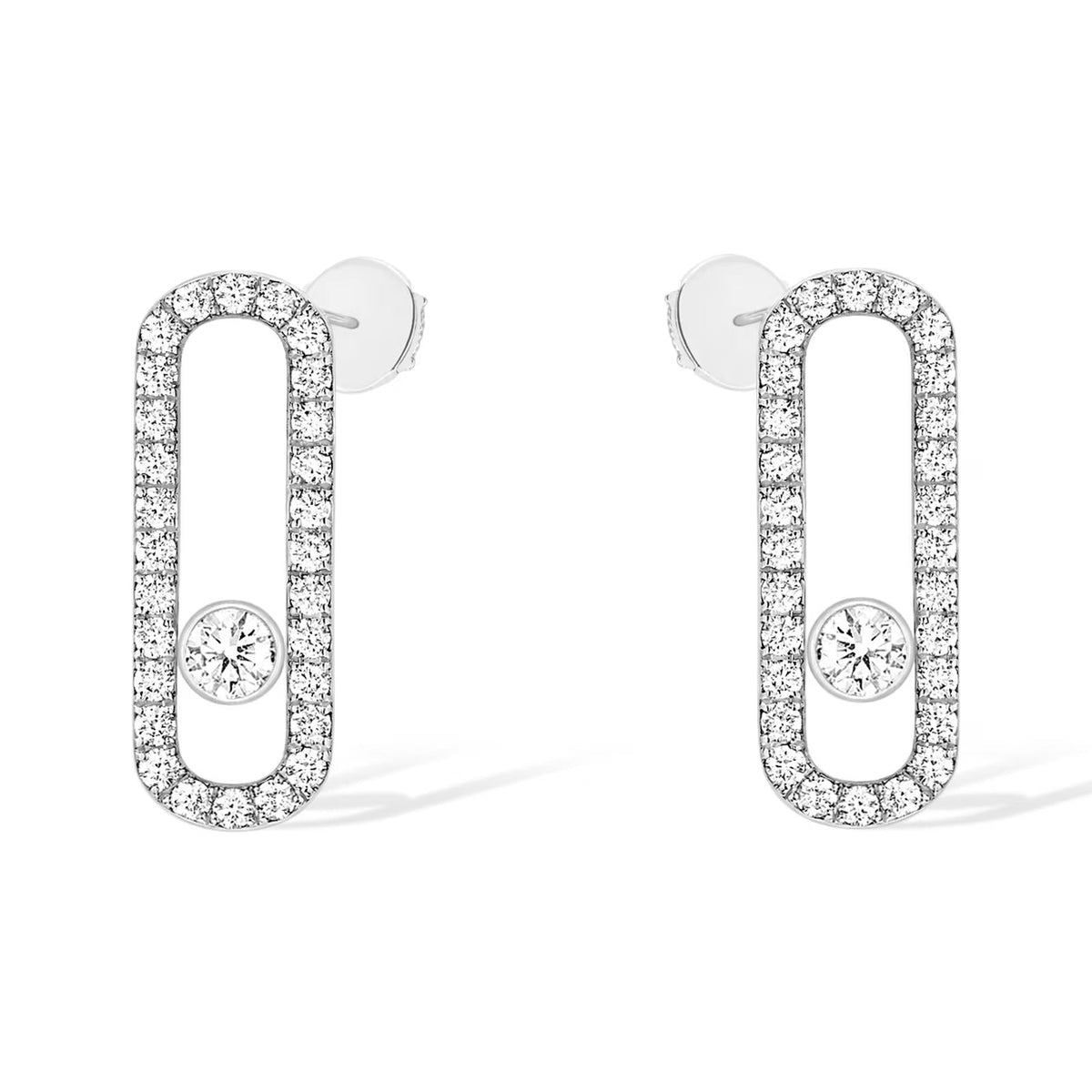 [Rani Jewelry]MOVE UNO STUD DIAMOND PAVED EARRINGS