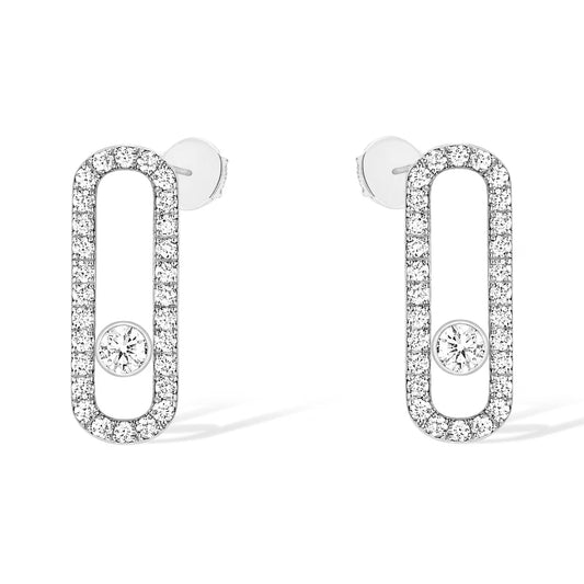 [Rani Jewelry]MOVE UNO STUD DIAMOND PAVED EARRINGS
