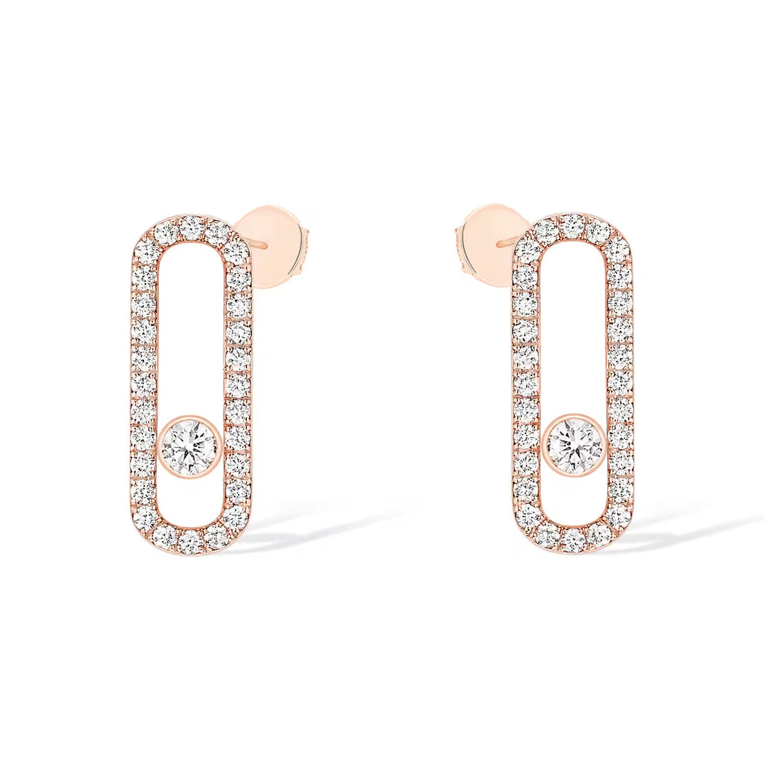 [Rani Jewelry]MOVE UNO STUD DIAMOND PAVED EARRINGS