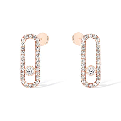 [Rani Jewelry]MOVE UNO STUD DIAMOND PAVED EARRINGS