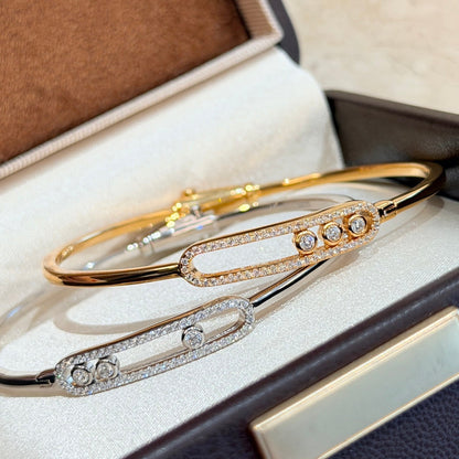 [Rani Jewelry]Move Pavé Diamond Bangle Bracelet M