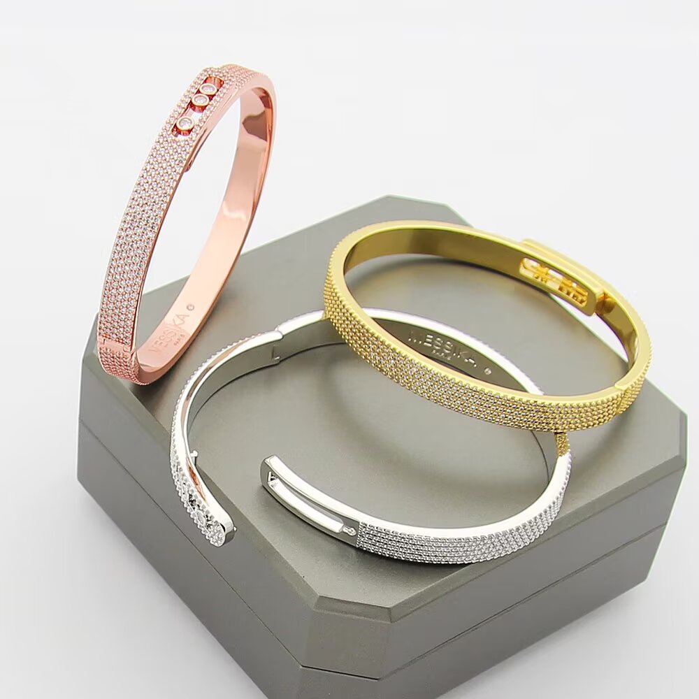 [Rani Jewelry]Move Noa Full Pavé Diamond Bangle Bracelet