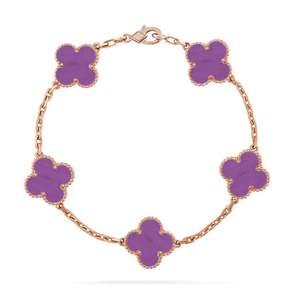 [Rani Jewelry] CLOVER 5 MOTIF VIOLET BRACELET COLLECTION