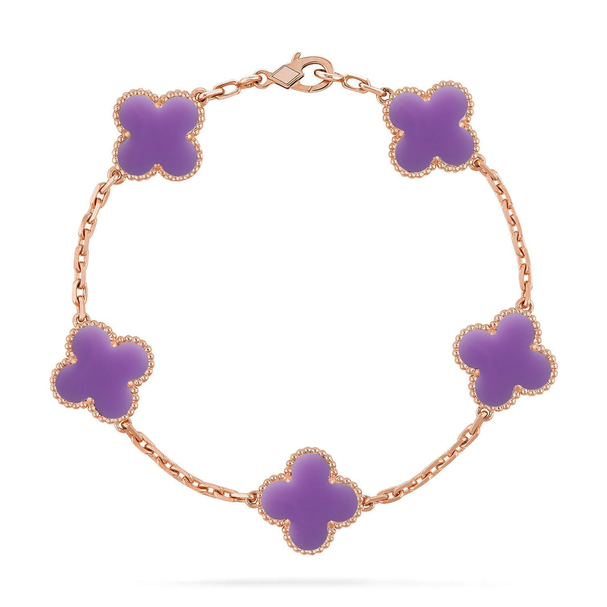 [Rani Jewelry]CLOVER 5 MOTIF LIGHT PURPLE BRACELET COLLECTION