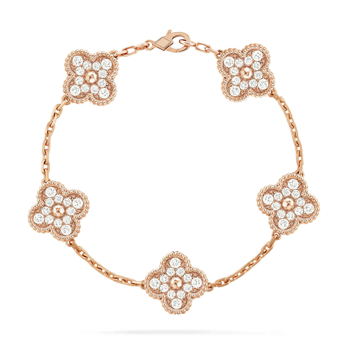 [Rani Jewelry] CLOVER 5 MOTIF FULL DIAMOND BRACELET COLLECTION